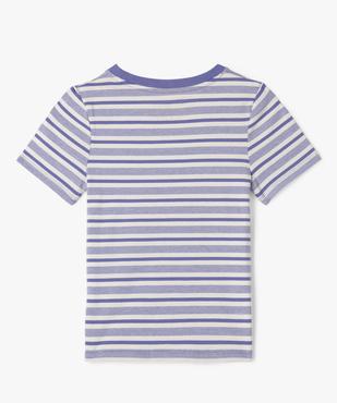 Tee-shirt à manches courtes rayé garçon - Camps United vue3 - CAMPS GEMO FOR GOOD - GEMO