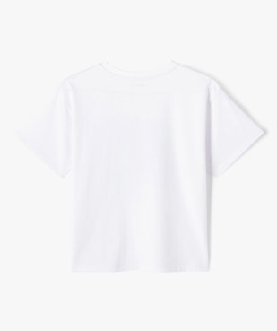 Tee-shirt fille à motif fleuri coupe oversize vue4 - GEMO (JUNIOR) - GEMO