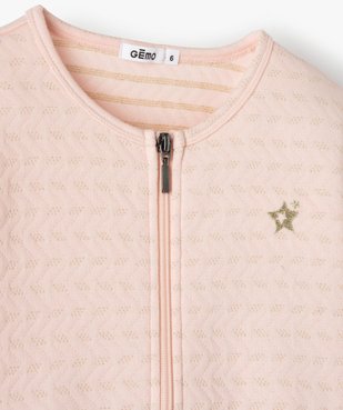 Sweat fille zippé à paillettes vue3 - GEMO (ENFANT) - GEMO