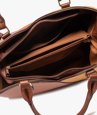 Sac à main femme grand format bicolore vue3 - GEMO (ACCESS) - GEMO