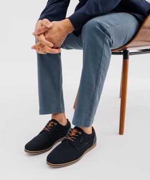 Derbies en toile à semelle sport homme - Mario Baldano vue1 - MARIO BALDANO - GEMO