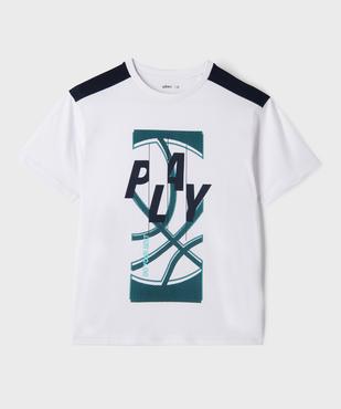 Tee-shirt de sport à manches courtes avec motif garçon vue1 - GEMO (JUNIOR) - GEMO