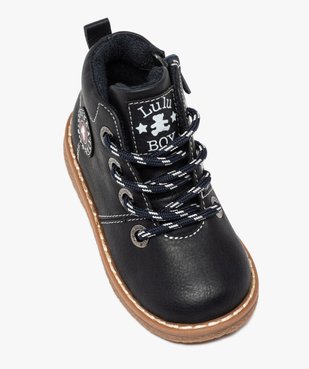 Boots bébé garçon à lacets et zip – LuluCastagnette vue5 - LULU CASTAGNETT - GEMO