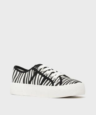 Tennis en toile sur semelle plateforme femme - Follow Me vue2 - FOLLOW ME G4G - GEMO