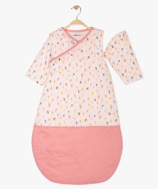 Gigoteuse bébé fille à motifs cœurs avec manches amovibles vue2 - GEMO C4G BEBE - GEMO