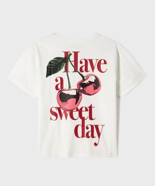 Tee-shirt manches courtes avec motif XXL dans le dos fille vue5 - GEMO 4G FILLE - GEMO