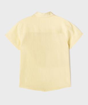 Chemise à manches courtes en lin et coton garçon vue4 - GEMO (ENFANT) - GEMO
