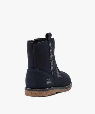 Boots fille unies avec étoiles pailletées – LuluCastagnette vue4 - LULU CASTAGNETT - GEMO