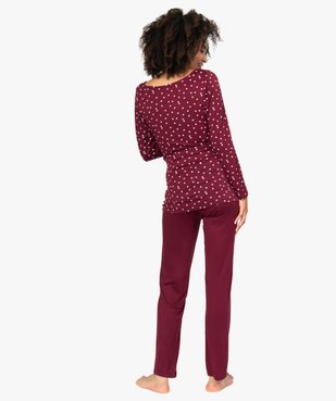 Pyjama de grossesse et d'allaitement imprimé vue3 - GEMO (MATER) - GEMO