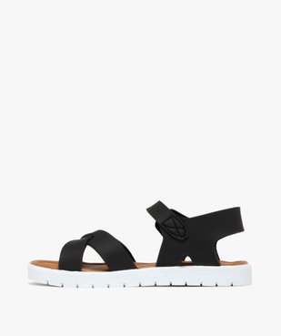 Sandales fille unies à brides souples effet feutrine vue3 - LOVELY WINGS - GEMO