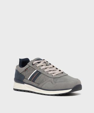 Baskets basses multitextures homme - Urban Steps vue3 - URBAN STEPS - GEMO