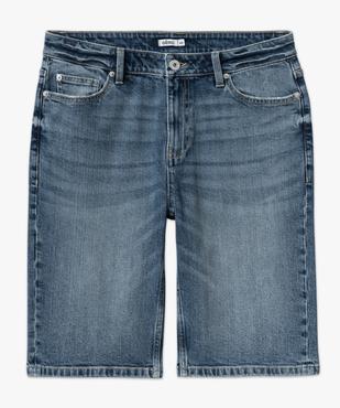 Bermuda en jean stretch et délavé coupe droite homme vue4 - GEMO 4G HOMME - GEMO