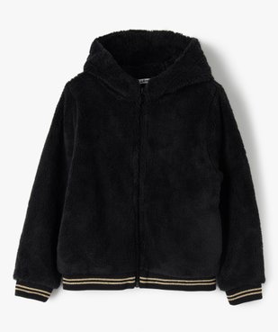 Sweat fille zippé en maille peluche vue1 - GEMO (ENFANT) - GEMO