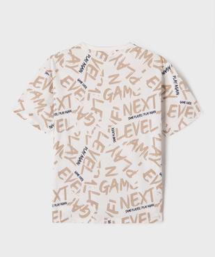 Tee-shirt manches courtes avec inscriptions gaming garçon vue3 - GEMO 4G GARCON - GEMO