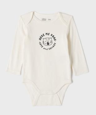 Bodies manches longues imprimés bébé garçon (lot de 3) vue3 - GEMO 4G BEBE - GEMO