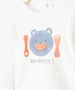 Pyjama bébé en jersey à motifs effet mix&match vue2 - GEMO(BB COUCHE) - GEMO