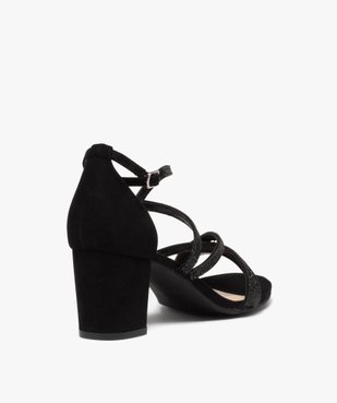 Sandales femme unies à talon et fines brides strass vue5 - GEMO(URBAIN) - GEMO
