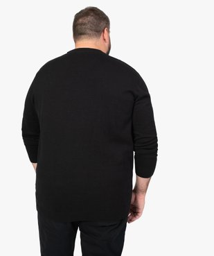 Pull homme en maille fine à col rond vue3 - GEMO (G TAILLE) - GEMO