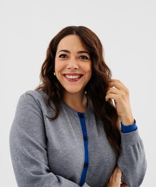 Gilet boutonné femme grande taille vue2 - GEMO 4G GT - GEMO
