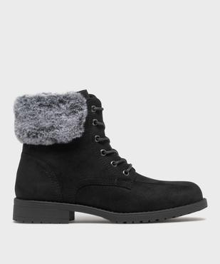 Boots fourrées à lacets, semelle crantée et col fantaisie femme vue1 - VALENTINA BALDA - GEMO