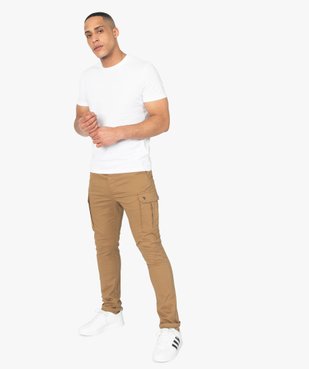 Pantalon homme avec poches à rabat sur les cuisses vue5 - GEMO (HOMME) - GEMO