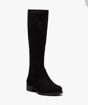 Bottes fille unies en suédine avec tige souple vue2 - GEMO (ENFANT) - GEMO