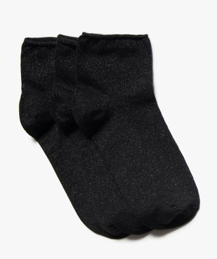 Chaussettes femme à paillettes tige courte (lot de 3 paires) vue1 - GEMO(HOMWR FEM) - GEMO