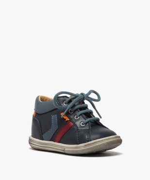Chaussures premiers pas bébé garçon à lacets - Bopy vue2 - BOPY - GEMO