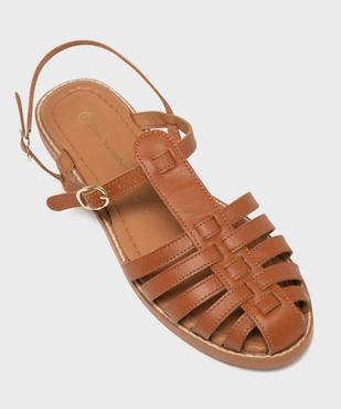 Sandales à brides esprit fisherman en cuir femme - LuluCastagnette vue6 - LULUCASTAGNETTE - GEMO