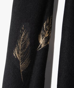 Écharpe femme longue et douce imprimée plumes brillantes vue2 - GEMO (ACCESS) - GEMO