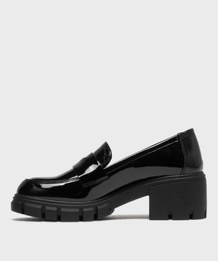 Mocassins vernis sur semelle crantée et talon bloc femme - 5 Miles vue4 - 5 MILES - GEMO