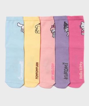 Chaussettes tige haute imprimées fille - Hello Kitty & Friends (lot de 5 paires) vue1 - HELLO KITTY - GEMO