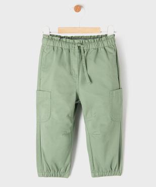 Pantalon cargo en toile de coton bébé fille vue5 - GEMO 4G BEBE - GEMO