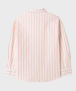 Chemise manches longues coupe droite en coton rayé fille vue3 - GEMO (JUNIOR) - GEMO