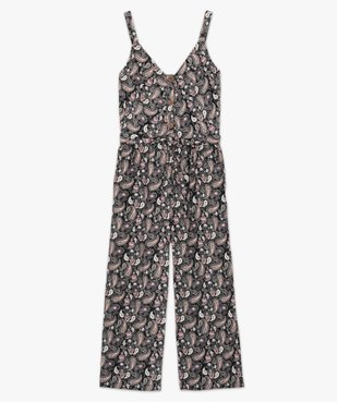 Combinaison pantalon femme imprimée en lin vue4 - GEMO(FEMME PAP) - GEMO