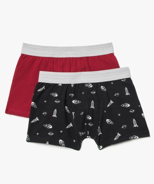 Lot de 2 boxers en coton stretch avec motifs de l'espace vue1 - GEMO (ENFANT) - GEMO