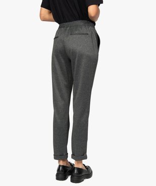 Pantalon femme en maille extensible imprimé vue3 - GEMO(FEMME PAP) - GEMO