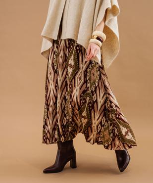 Jupe longue trapèze fluide femme vue2 - GEMO(FEMME PAP) - GEMO