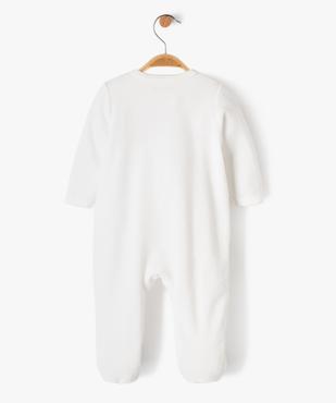 Pyjama dors-bien en velours fermeture devant bébé vue3 - GEMO 4G BEBE - GEMO