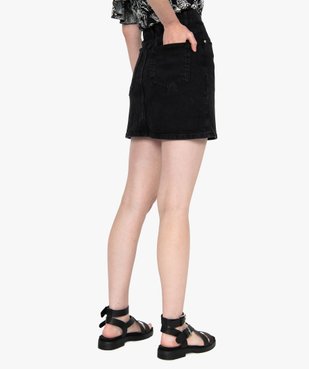 Jupe femme en jean extensible vue3 - GEMO(FEMME PAP) - GEMO