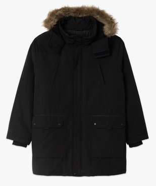 Parka homme à capuche avec bord fantaisie amovible vue4 - GEMO (HOMME) - GEMO