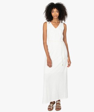 Robe femme longue sans manches avec ceinture tressée vue1 - GEMO(FEMME PAP) - GEMO