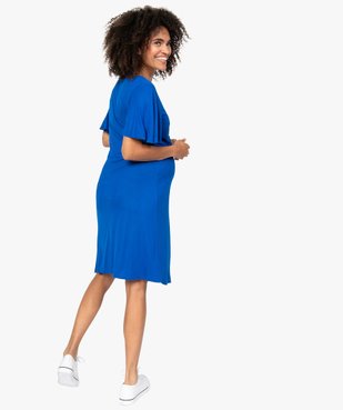 Robe de grossesse col V avec bande froncée vue3 - GEMO (MATER) - GEMO