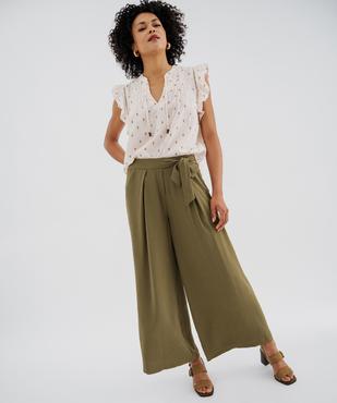 Blouse sans manches avec volants aux emmanchures femme vue4 - GEMO(FEMME PAP) - GEMO