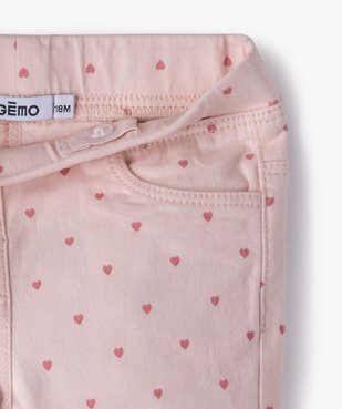 Pantalon bébé fille coupe slim avec taille élastiquée vue2 - GEMO(BEBE DEBT) - GEMO