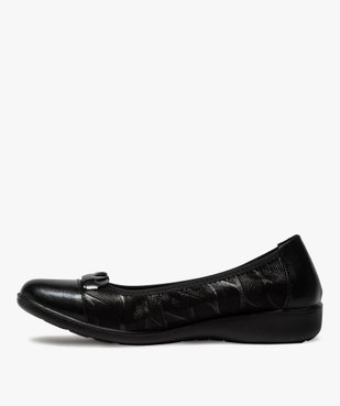 Ballerines femme extra souples en cuir détails vernis vue3 - GEMO(URBAIN) - GEMO