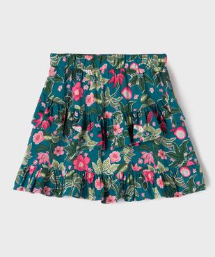 Jupe à volants à motifs fleuris fille vue4 - GEMO 4G FILLE - GEMO