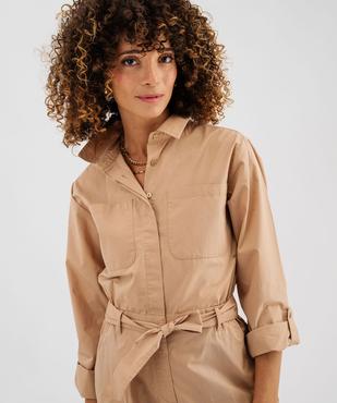 Combinaison pantalon à manches longues en coton femme vue4 - GEMO(FEMME PAP) - GEMO