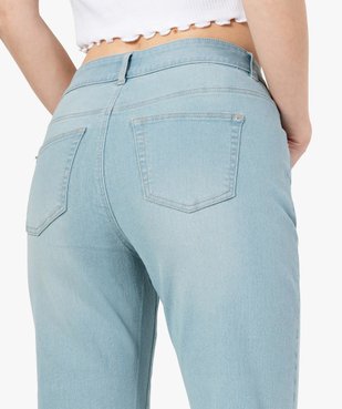 Pantacourt femme en jean délavé 5 poches et taille normale vue2 - GEMO 4G FEMME - GEMO