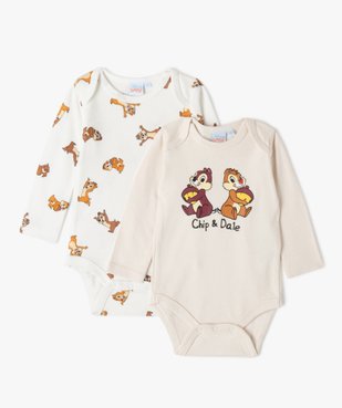 Bodies bébé manches longues Tic & Tac - Disney (lot de 2) vue1 - DISNEY DTR - GEMO